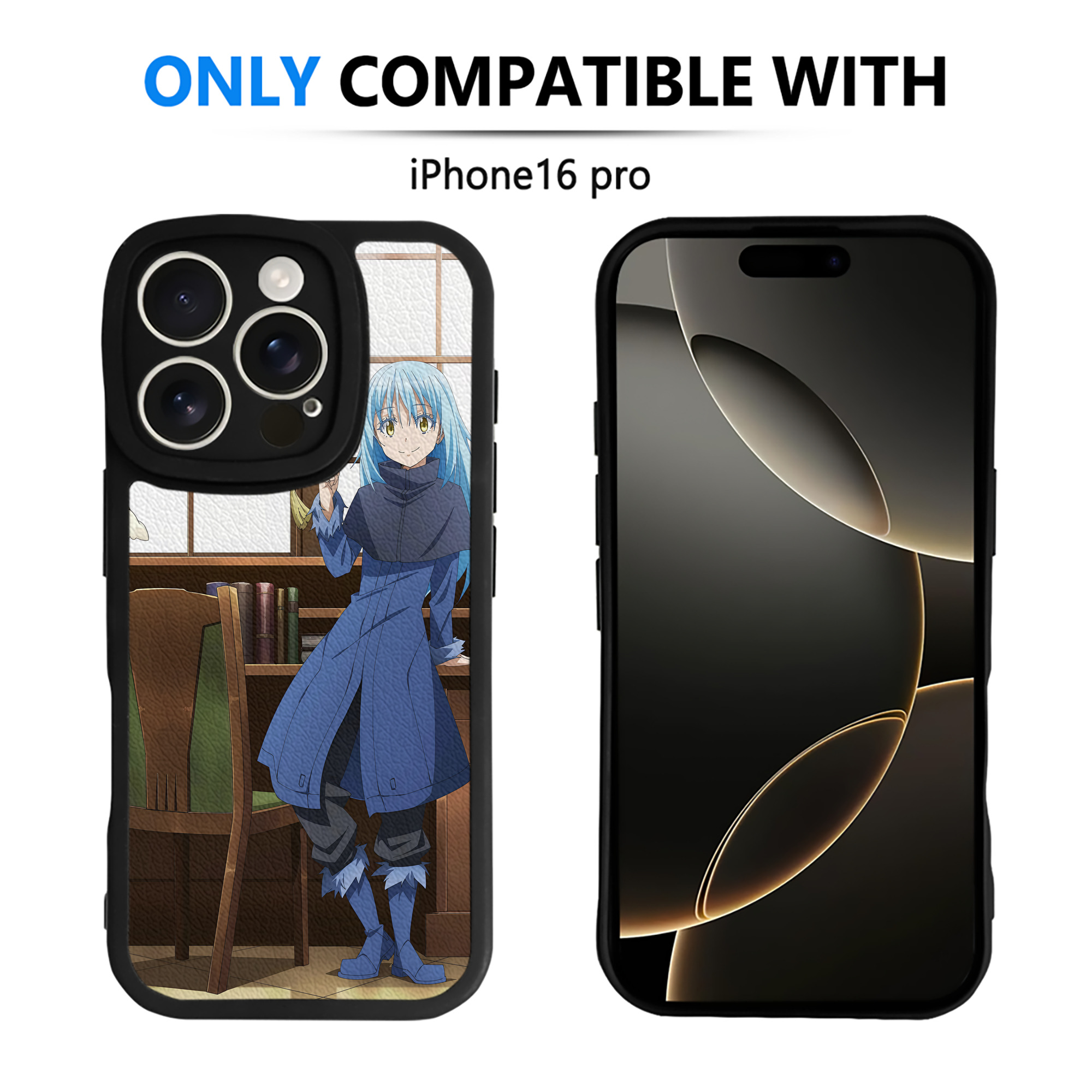 （画像用） 転スラ Regarding Reincarnated to Slime 【iPhone 16シリーズ対応】シリコンスマホケース（レザー調） 材質：シリコン